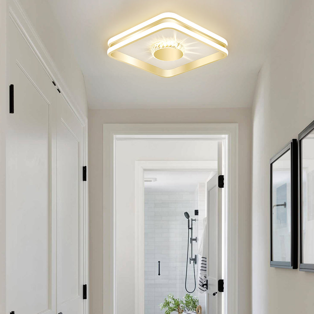 Gold-Finished LED Ceiling Light