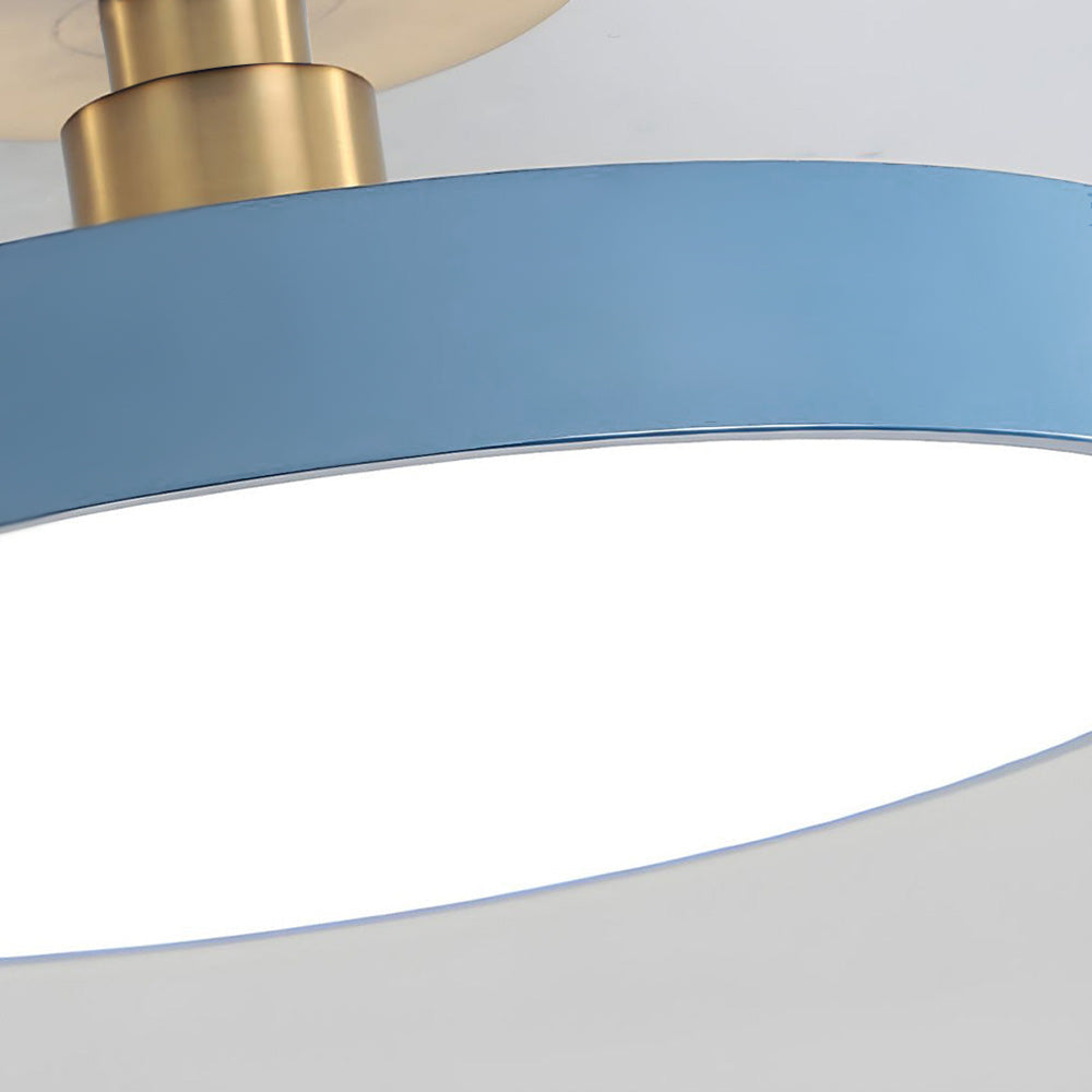 Minimalist Semi-Flush Mount Ring LED Ceiling Fixture