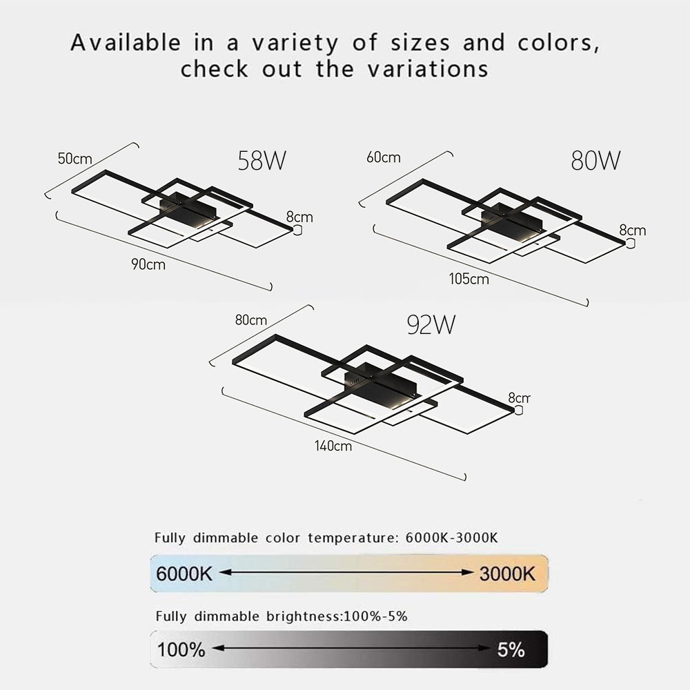 Modern Aluminum LED Ceiling Fixture