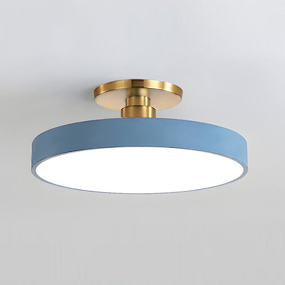 Minimalist Semi-Flush Mount Ring LED Ceiling Fixture