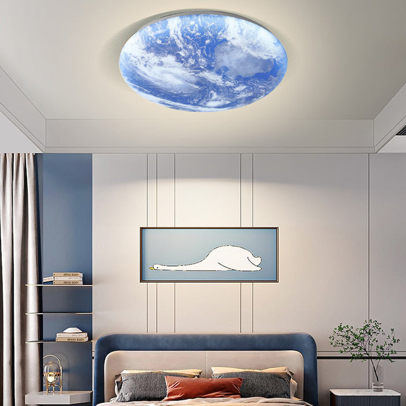 Simple Moon Inspired Round LED Ceiling Light