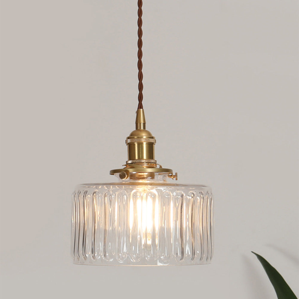 Glass Veil Pendant Light with Timeless Cut Design