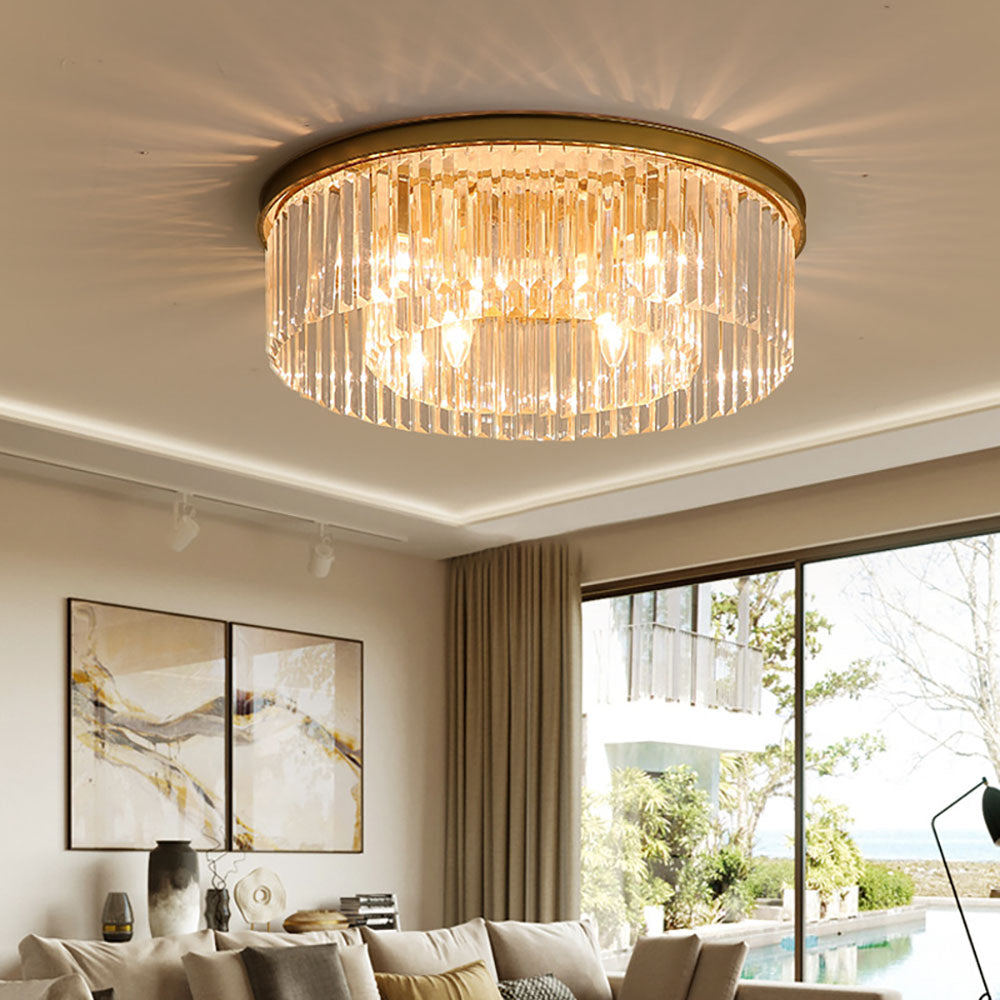 Elegant Prism Glow Flush Mount Ceiling Lights