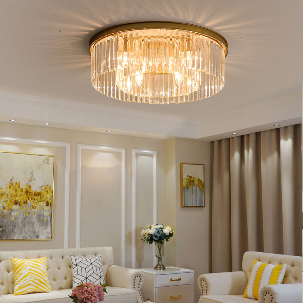 Elegant Prism Glow Flush Mount Ceiling Lights