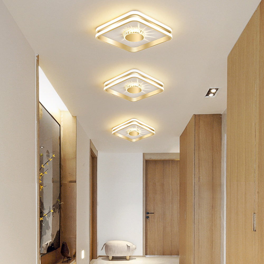 Gold-Finished LED Ceiling Light