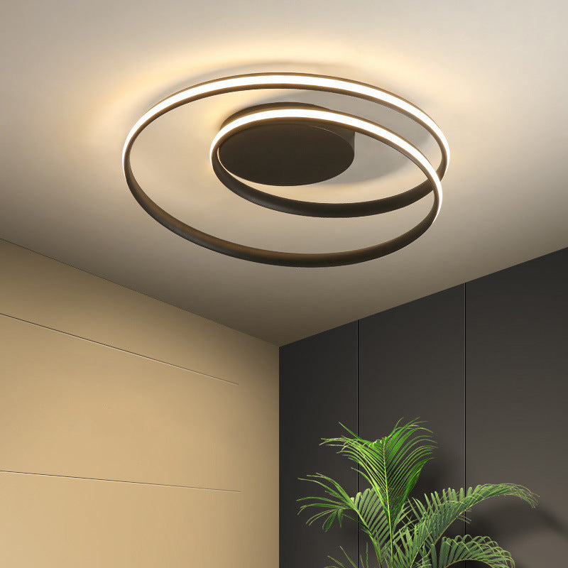 Minimalist Industrial-Style Flush Ceiling Fixture