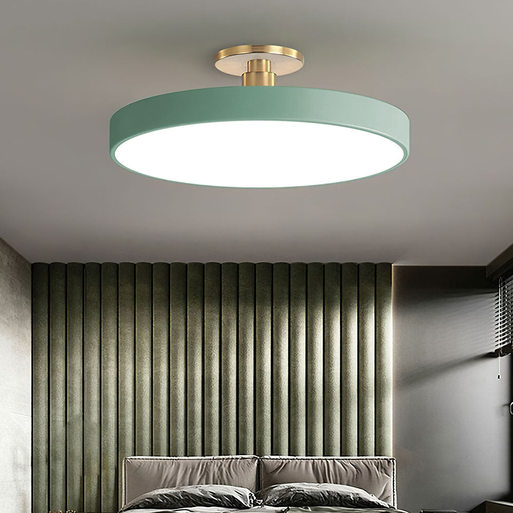 Minimalist Semi-Flush Mount Ring LED Ceiling Fixture