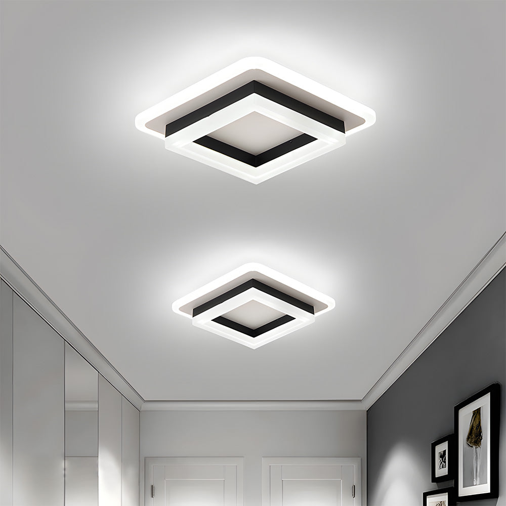 Modern Square LED Ceiling Lights for Stylish Hallways and Home Spaces