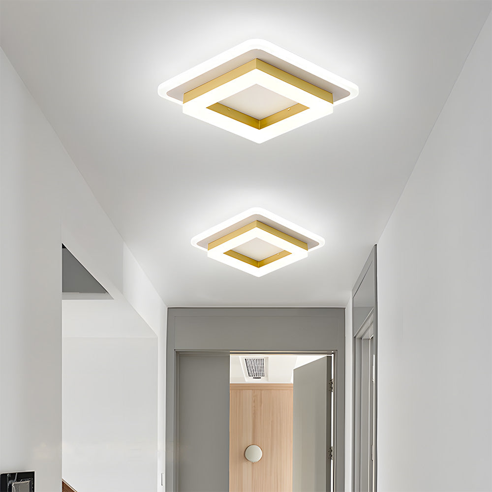 Modern Square LED Ceiling Lights for Stylish Hallways and Home Spaces