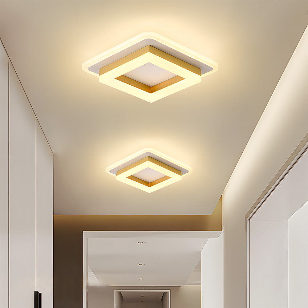Modern Square LED Ceiling Lights for Stylish Hallways and Home Spaces