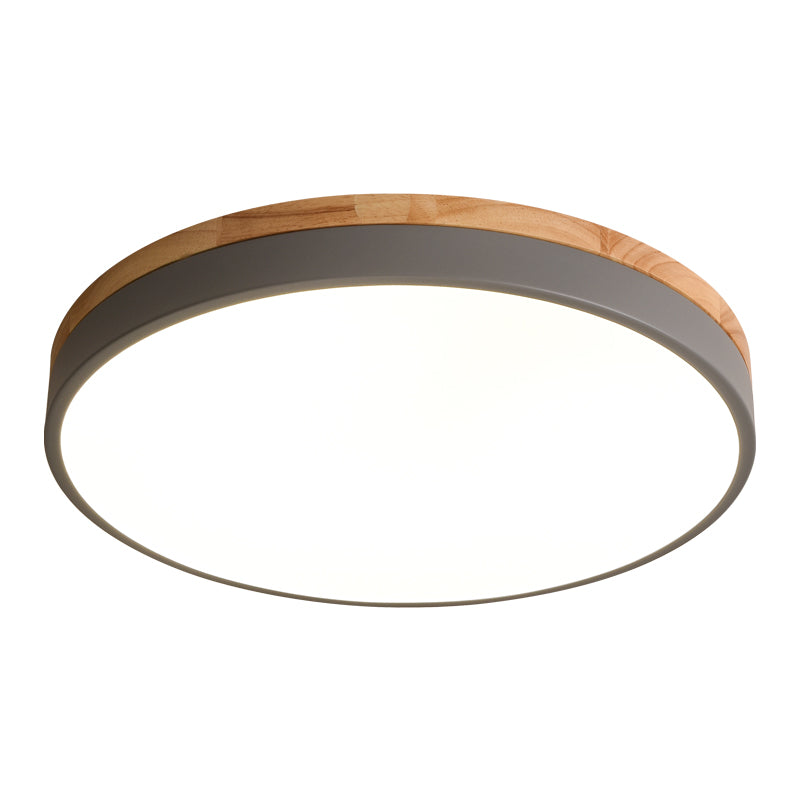 Flush-Mount Natural Disc Ceiling Light