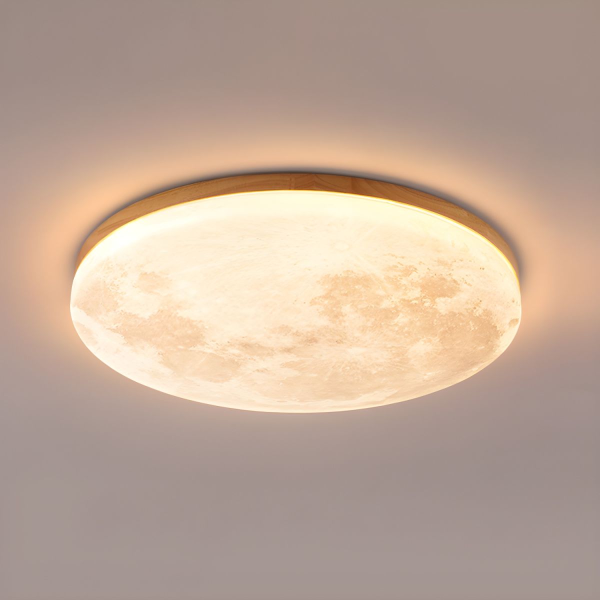 Simple Moon Inspired Round LED Ceiling Light