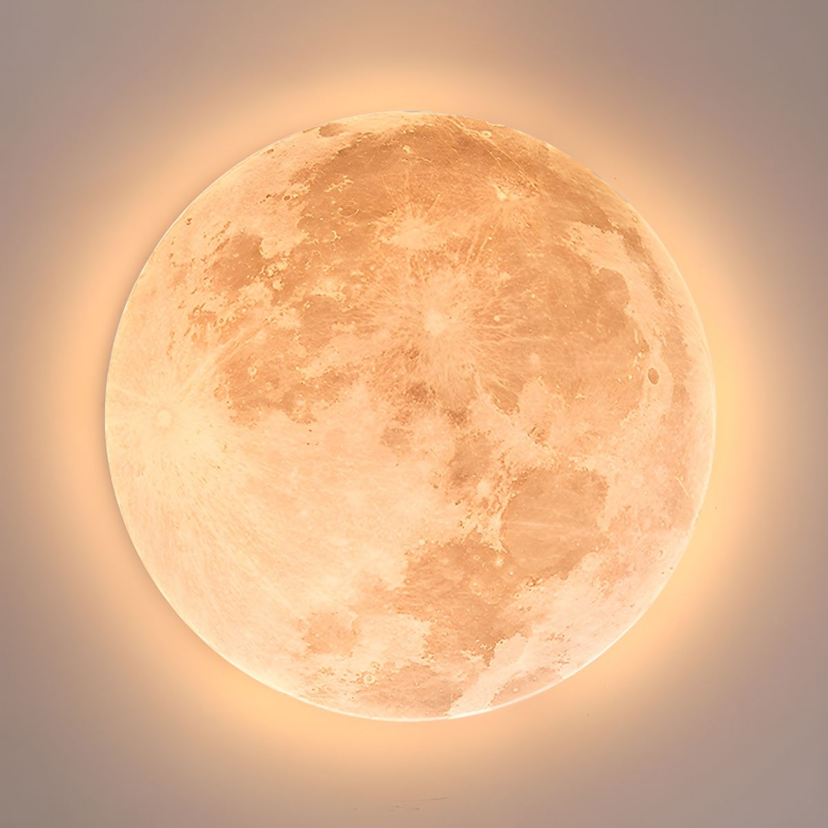 Simple Moon Inspired Round LED Ceiling Light