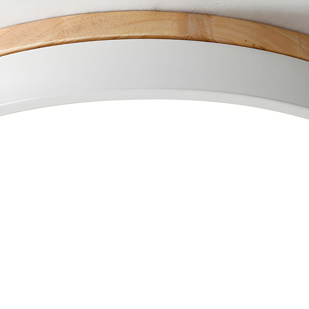 Flush-Mount Natural Disc Ceiling Light