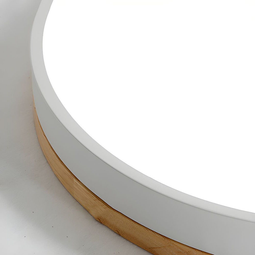 Flush-Mount Natural Disc Ceiling Light