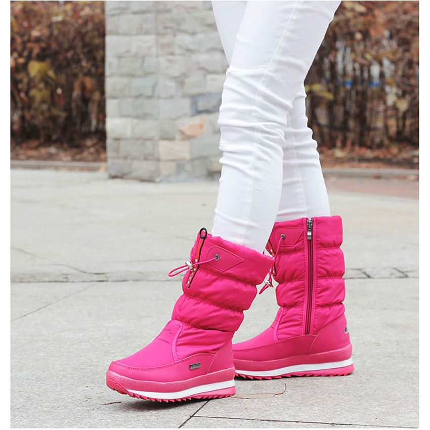 Women's Warm Winter Boots | Zip Up