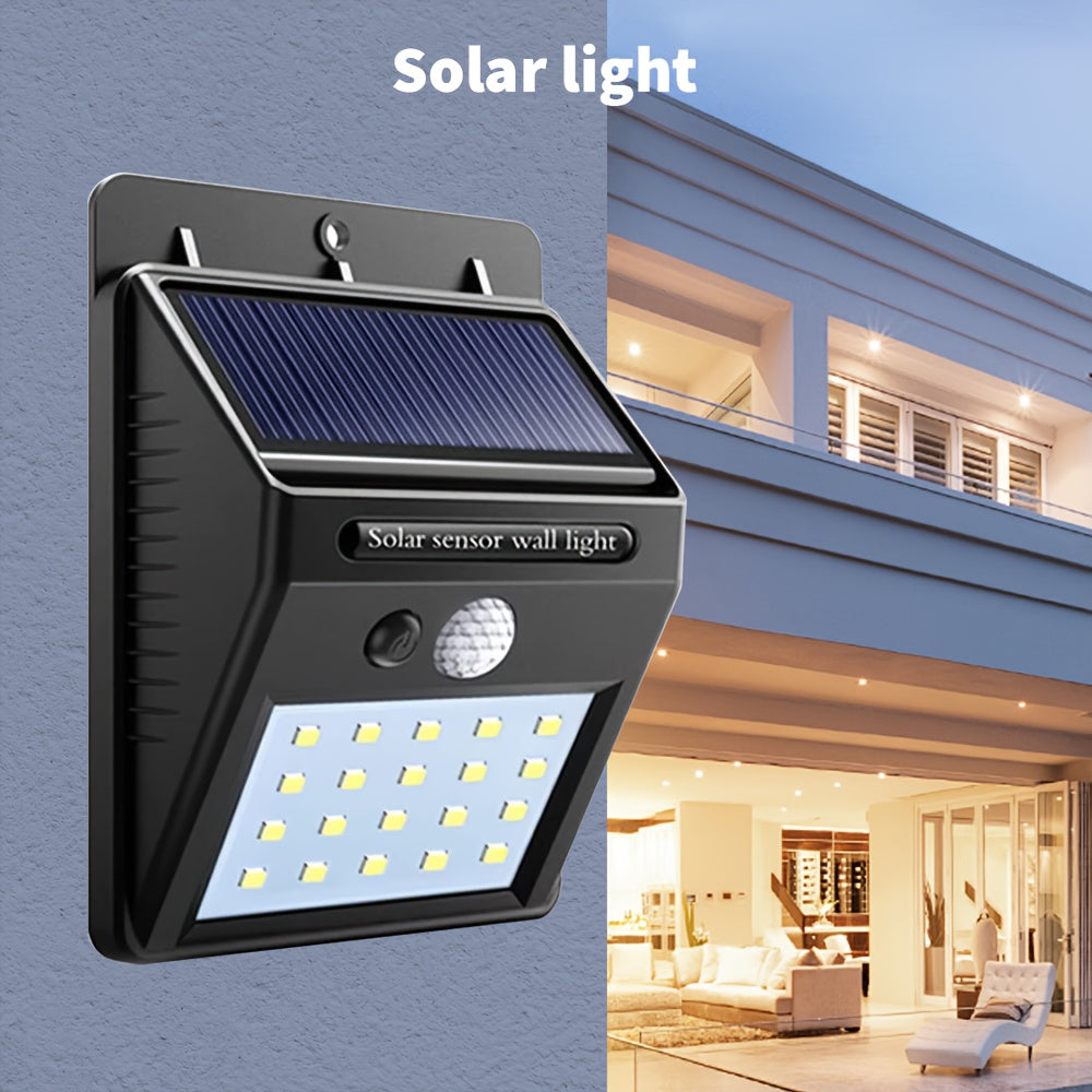 Solar Garden Spotlight with Motion Detection, 20 LEDs for Outdoor Security Lighting