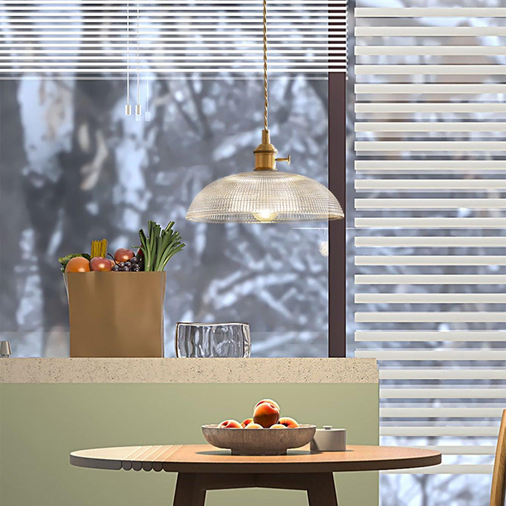 Retro-Inspired Ribbed Glass Pendant Lights
