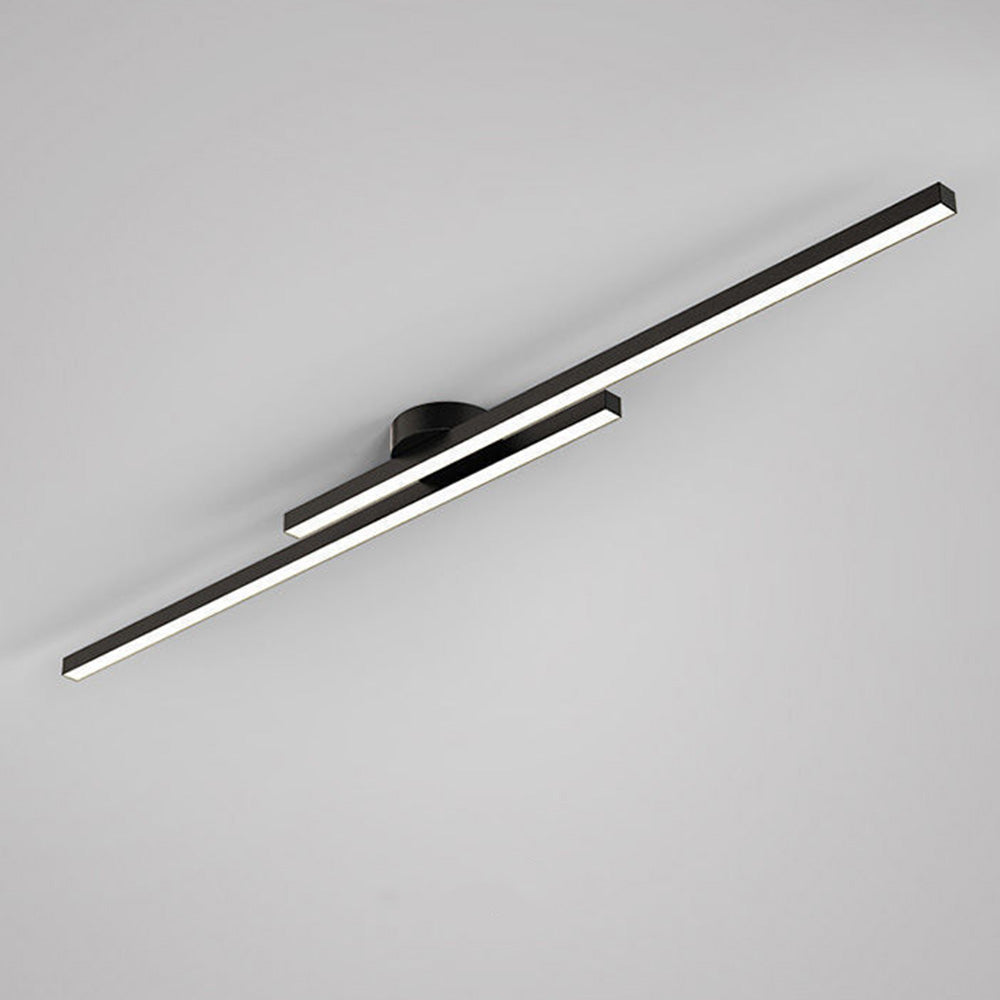 Sleek Aluminium Long Strip Semi Flush Mount LED Ceiling Light for Home Spaces