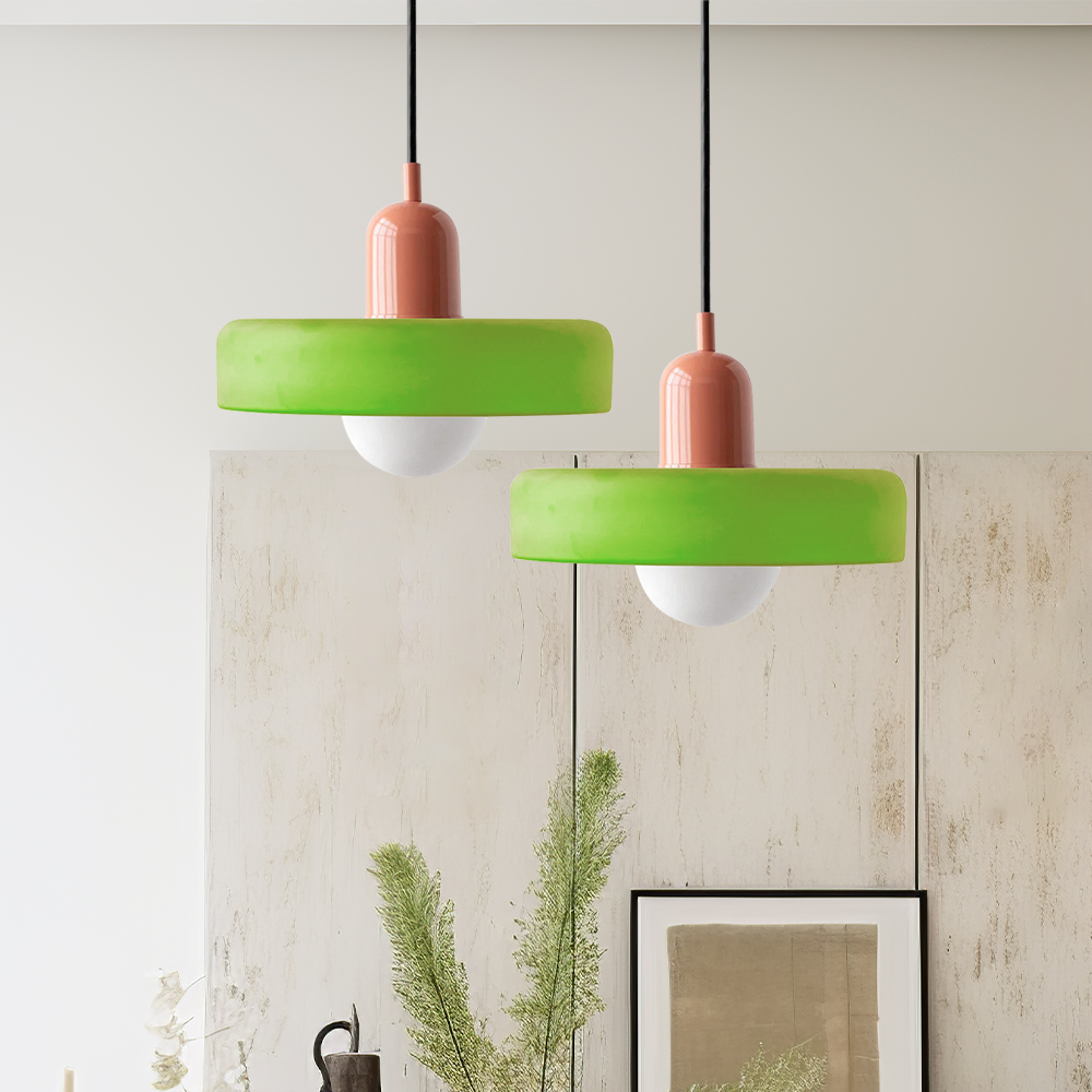Variant image for Colorful Glass Pendant Lamp with Adjustable Suspension for Kitchen Lighting-4