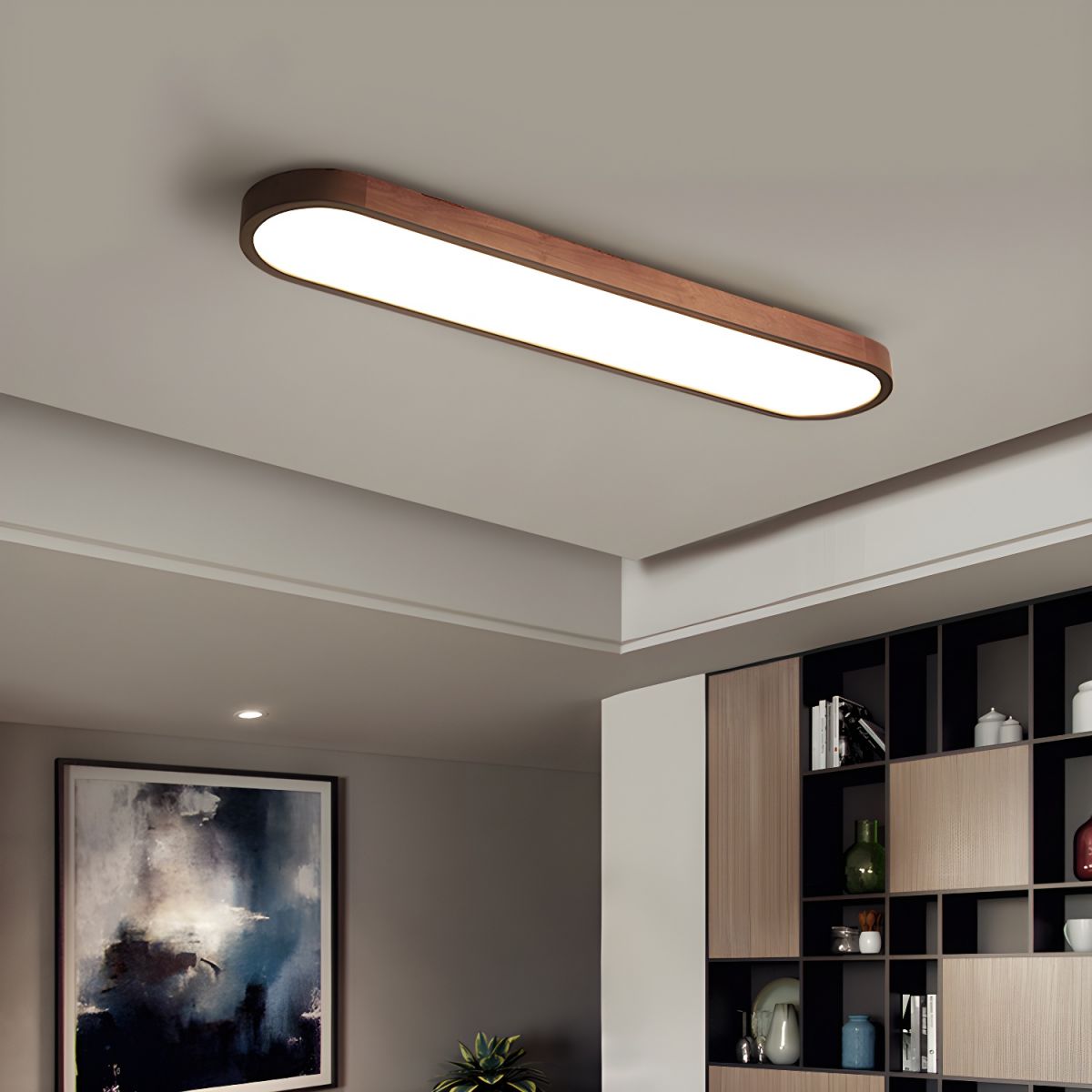 Modern Oval LED Flush Ceiling Fixture