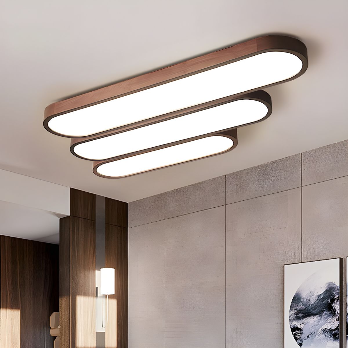 Modern Oval LED Flush Ceiling Fixture