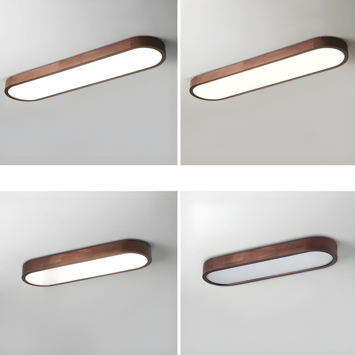 Modern Oval LED Flush Ceiling Fixture