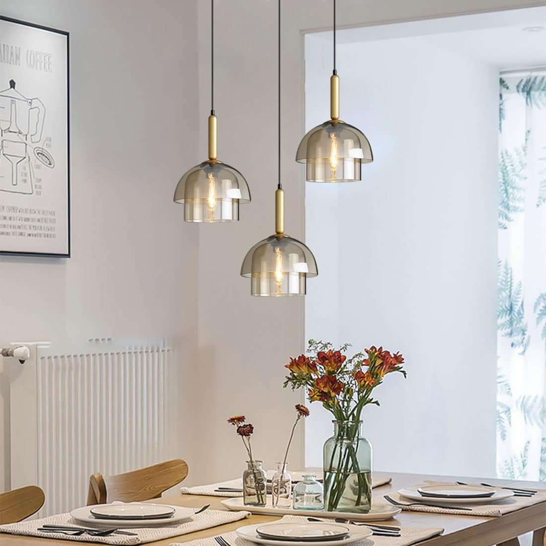 Elegant Clear Glass Globe Pendant Lights