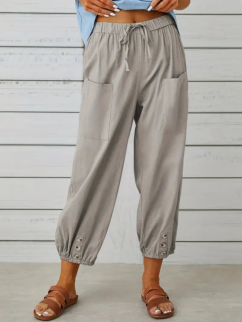 Women's Stylish Cropped Summer Pants | with Pockets