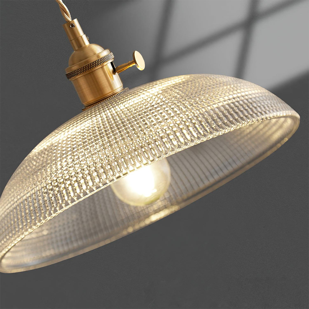 Retro-Inspired Ribbed Glass Pendant Lights