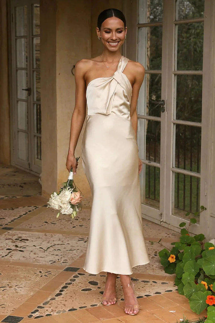 Women's One Shoulder Wedding Guest Dress | Midi