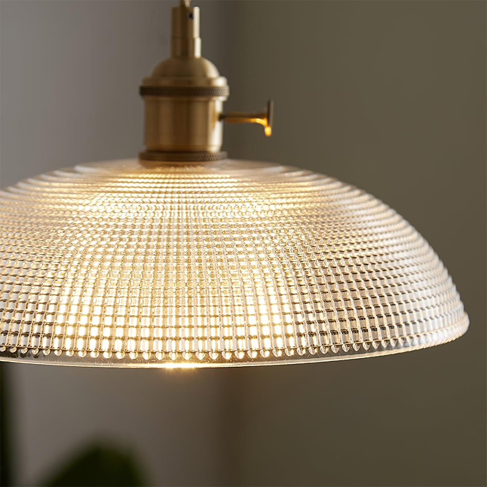 Retro-Inspired Ribbed Glass Pendant Lights
