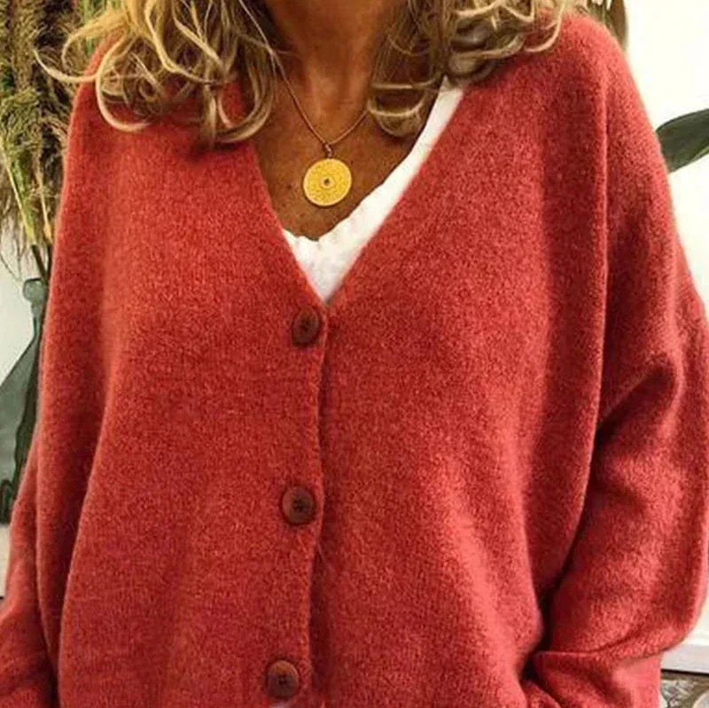 Women's V Neck Cardigan | Long Sleeve