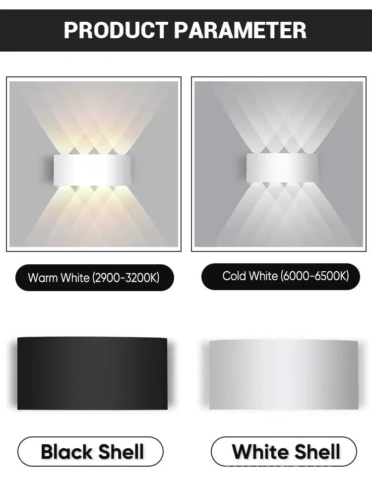 Sleek & Durable Waterproof LED Outdoor Wall Light