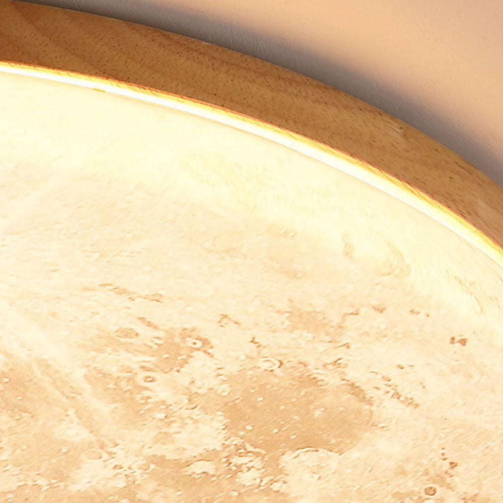 Simple Moon Inspired Round LED Ceiling Light