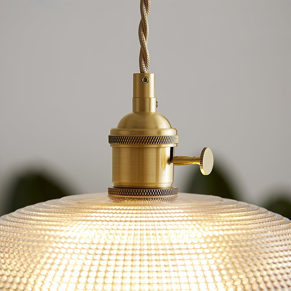 Retro-Inspired Ribbed Glass Pendant Lights