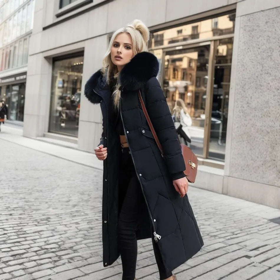 Women's Winter Long Coat | Hooded