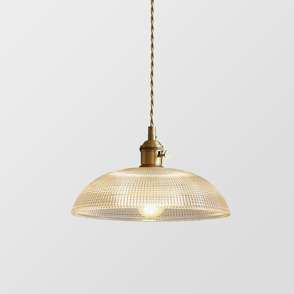 Retro-Inspired Ribbed Glass Pendant Lights