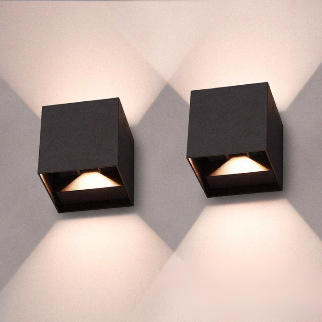 2 Pcs Wireless LED Wall Lamp with Adjustable Brightness