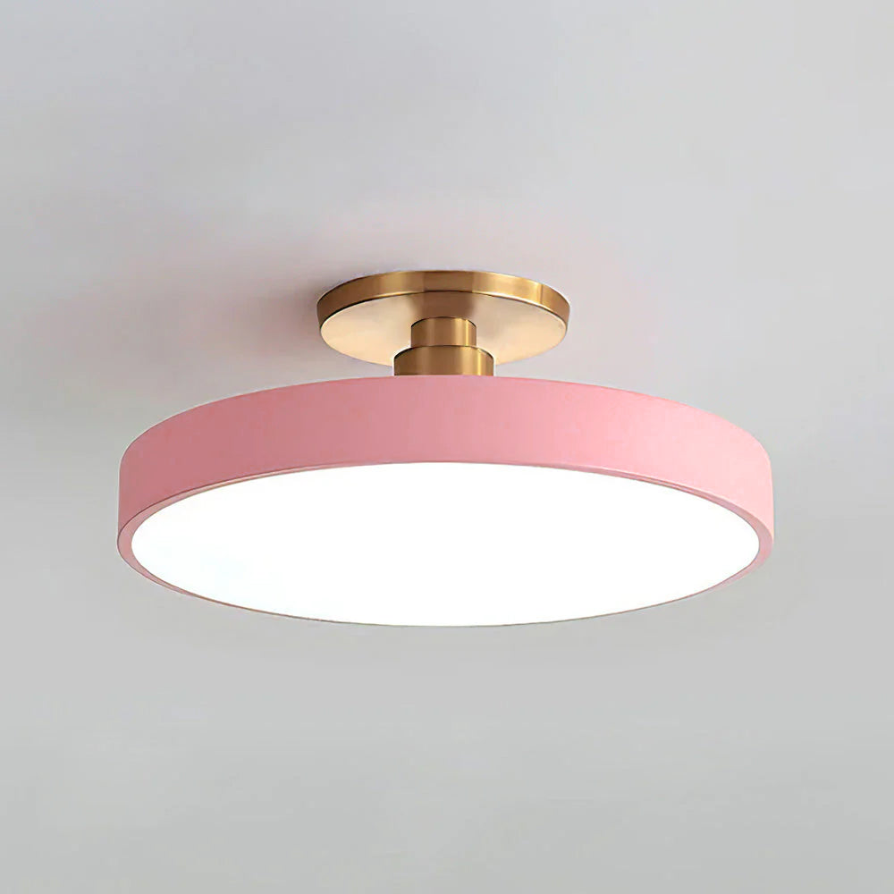 Minimalist Semi-Flush Mount Ring LED Ceiling Fixture