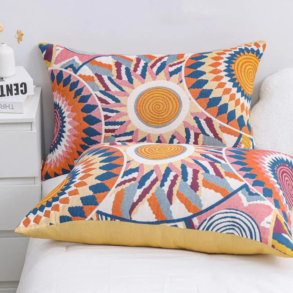 2 pieces Nordic Sun Print Cushion Cover