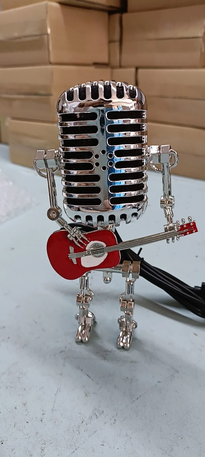 Dimmable Table Lamp with Guitar Design