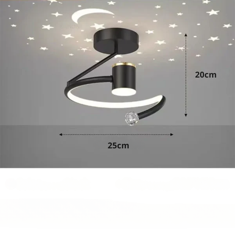 LED Ceiling Light with Starry Sky – Modern Chandelier Design for Children's Rooms and Living Rooms