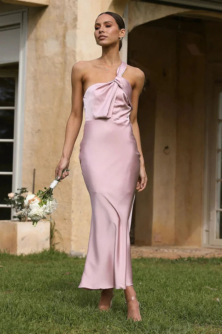 Women's One Shoulder Wedding Guest Dress | Midi