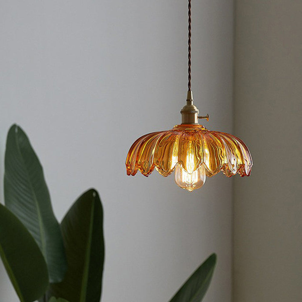Petal Charm Glazed Pendant Light