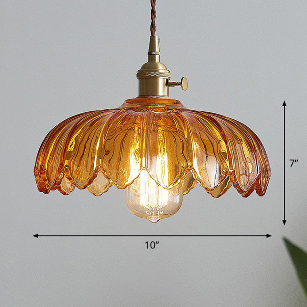 Petal Charm Glazed Pendant Light