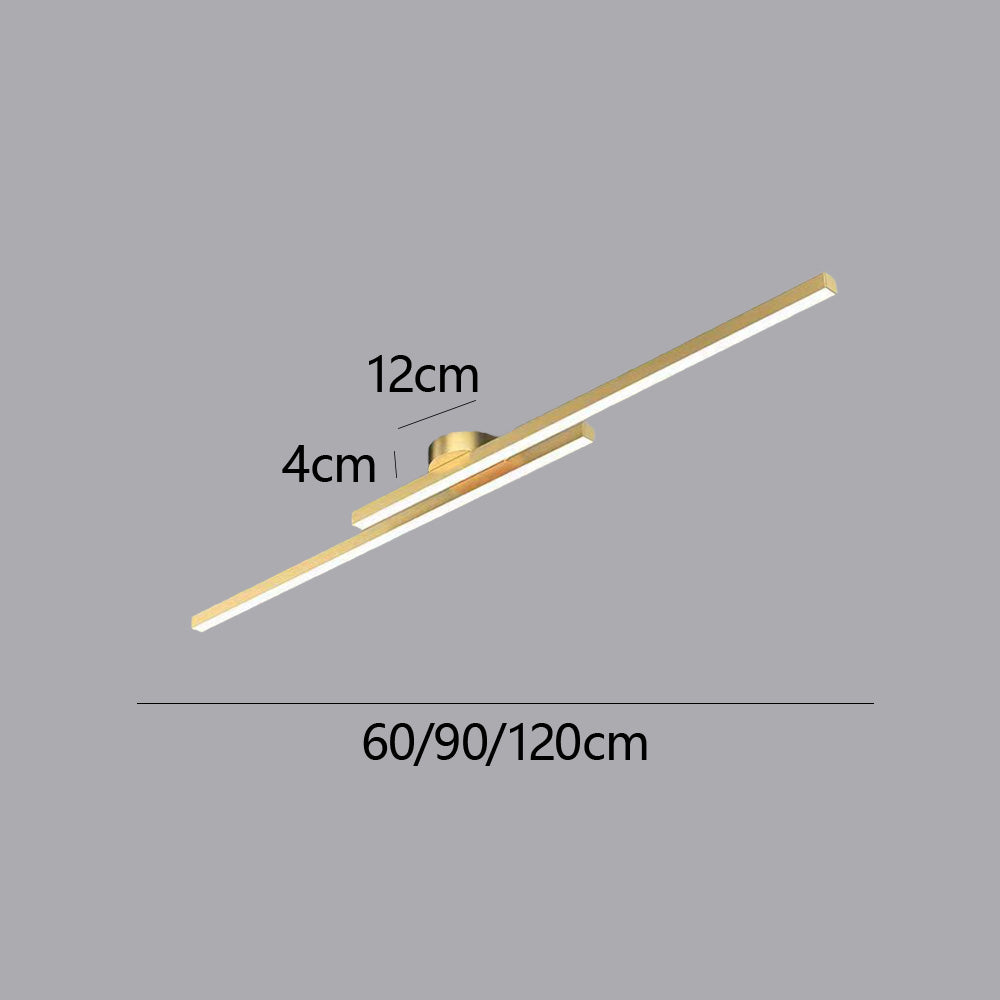 Sleek Aluminium Long Strip Semi Flush Mount LED Ceiling Light for Home Spaces