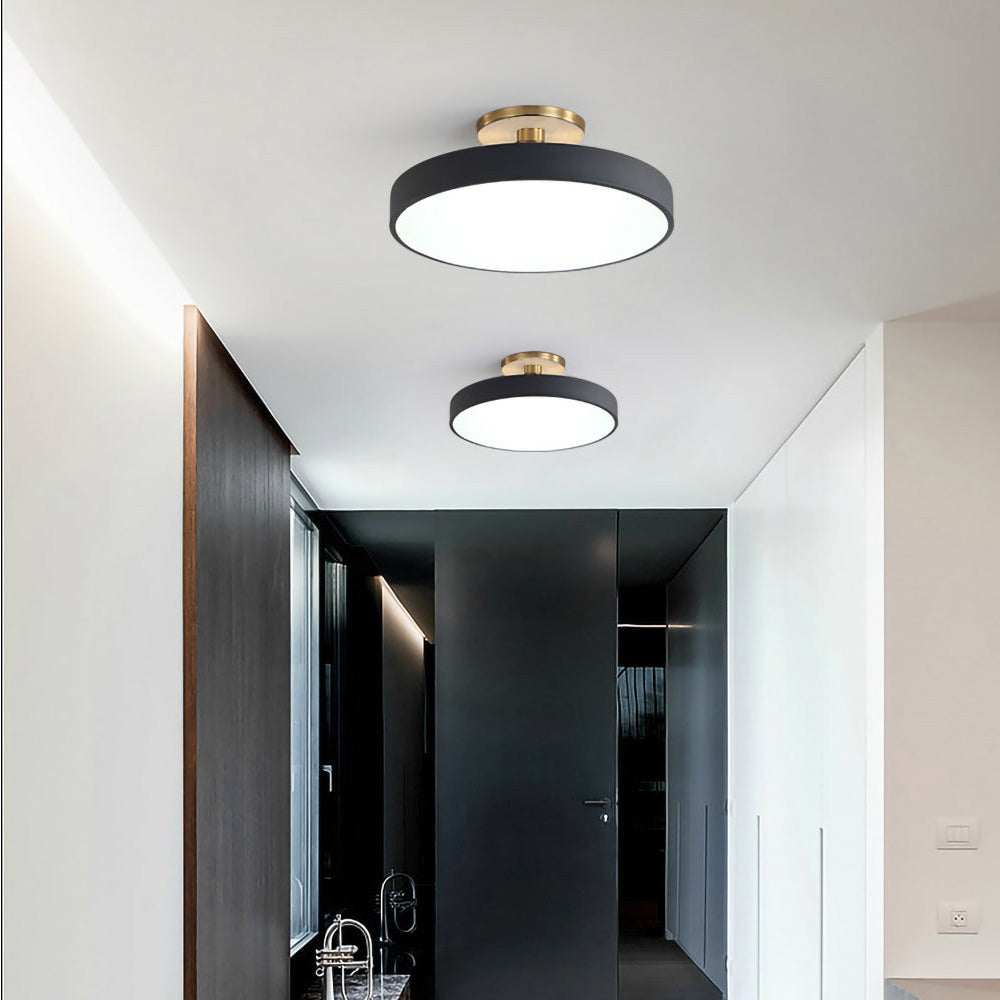Minimalist Semi-Flush Mount Ring LED Ceiling Fixture