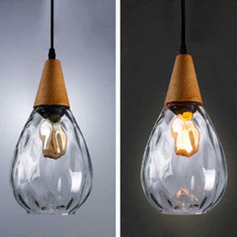 Stylish Teardrop Glass Hanging Pendant Light