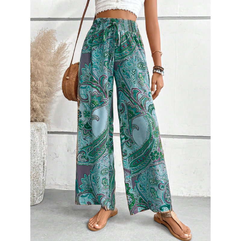 Women's Bohemian Wide Leg Pants | Printed
